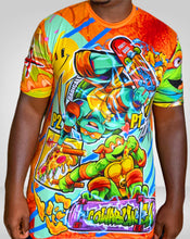Load image into Gallery viewer, Orange Turtle Shirt AOP