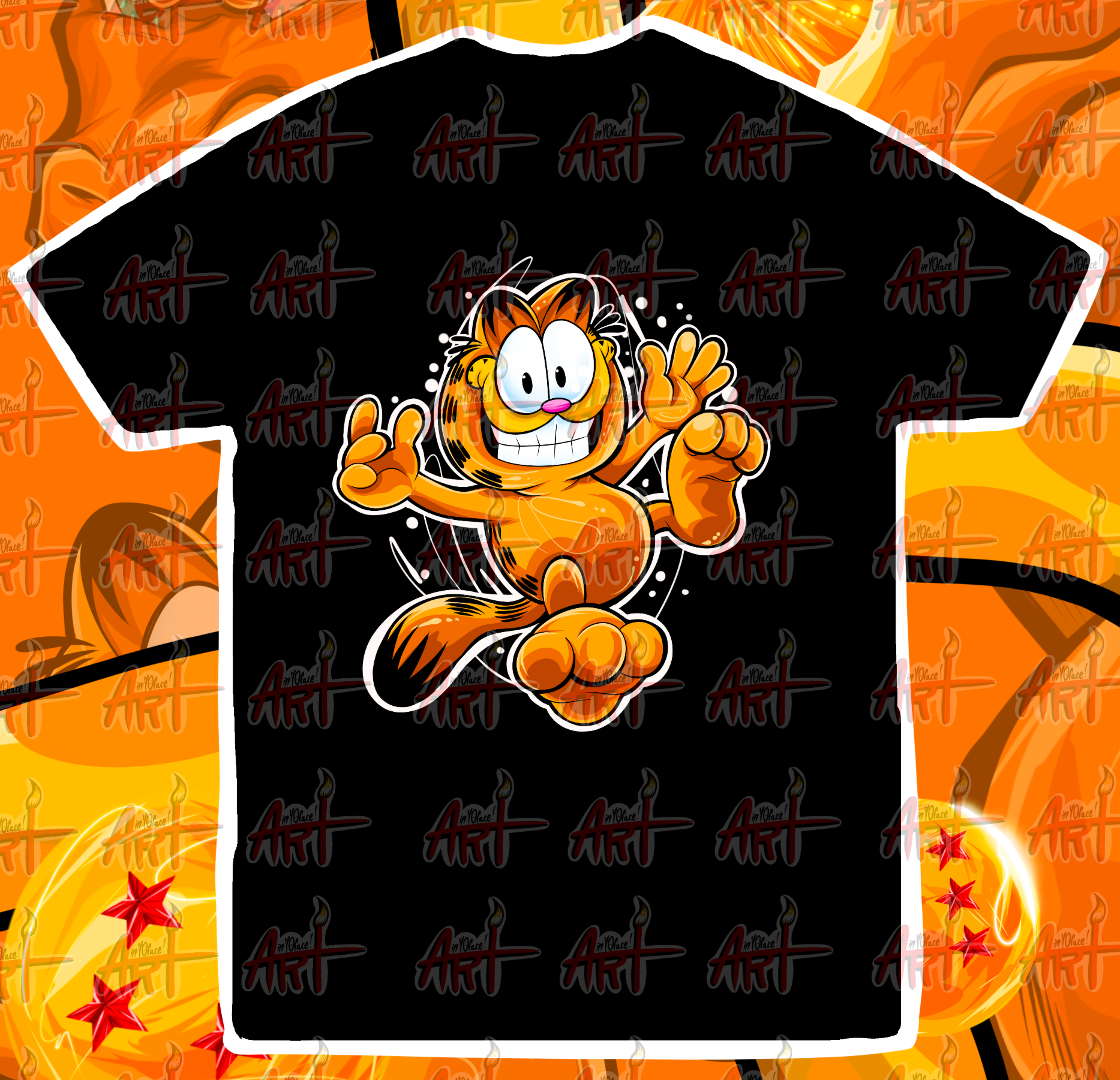 Orange All Stars Cat 2 Graphic Tee