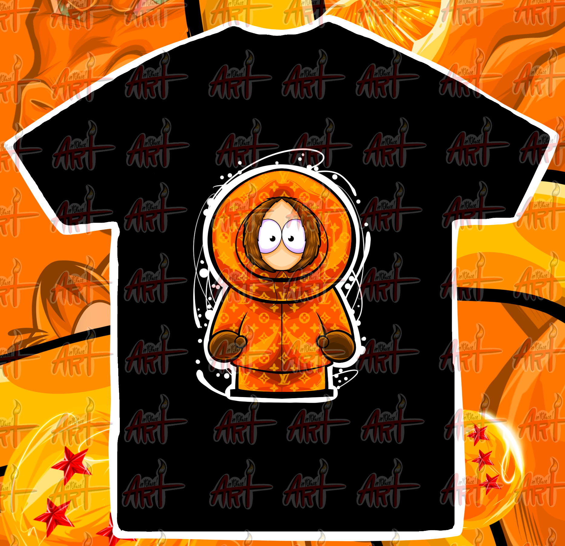 Orange All Stars Surviver Graphic Tee