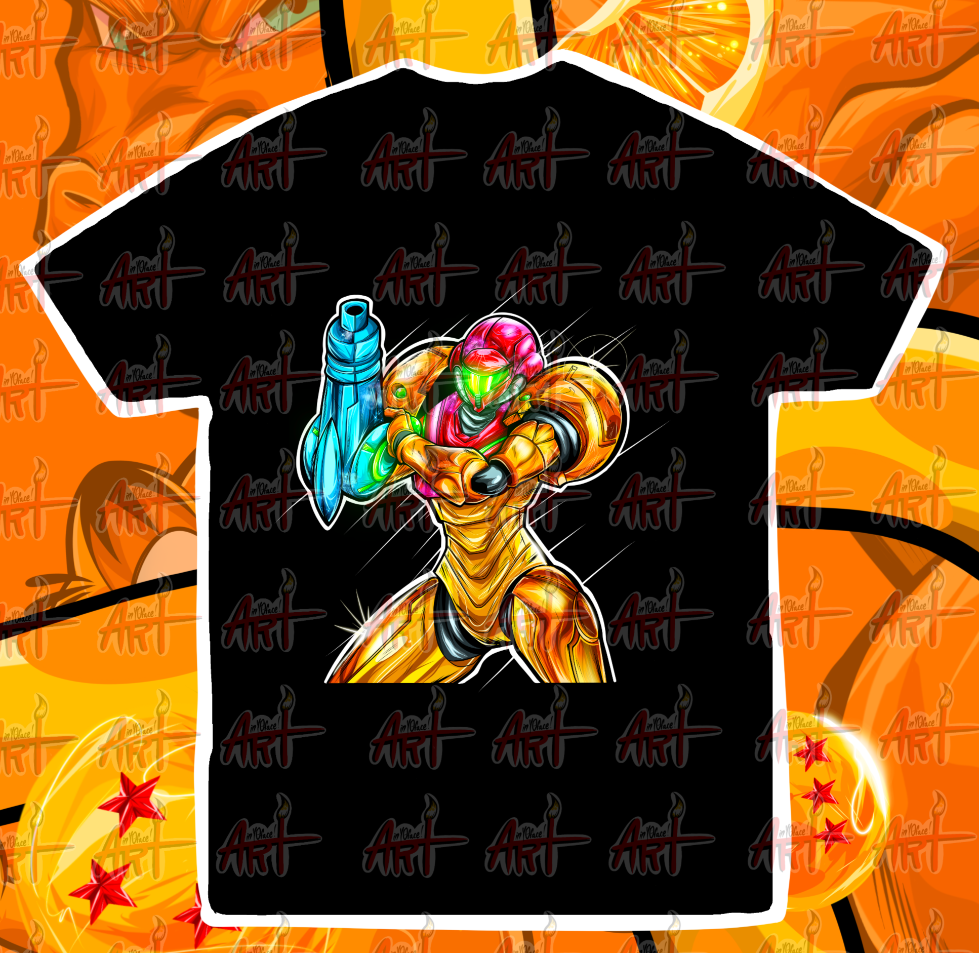 Orange Allstars Blaster Graphic Tee