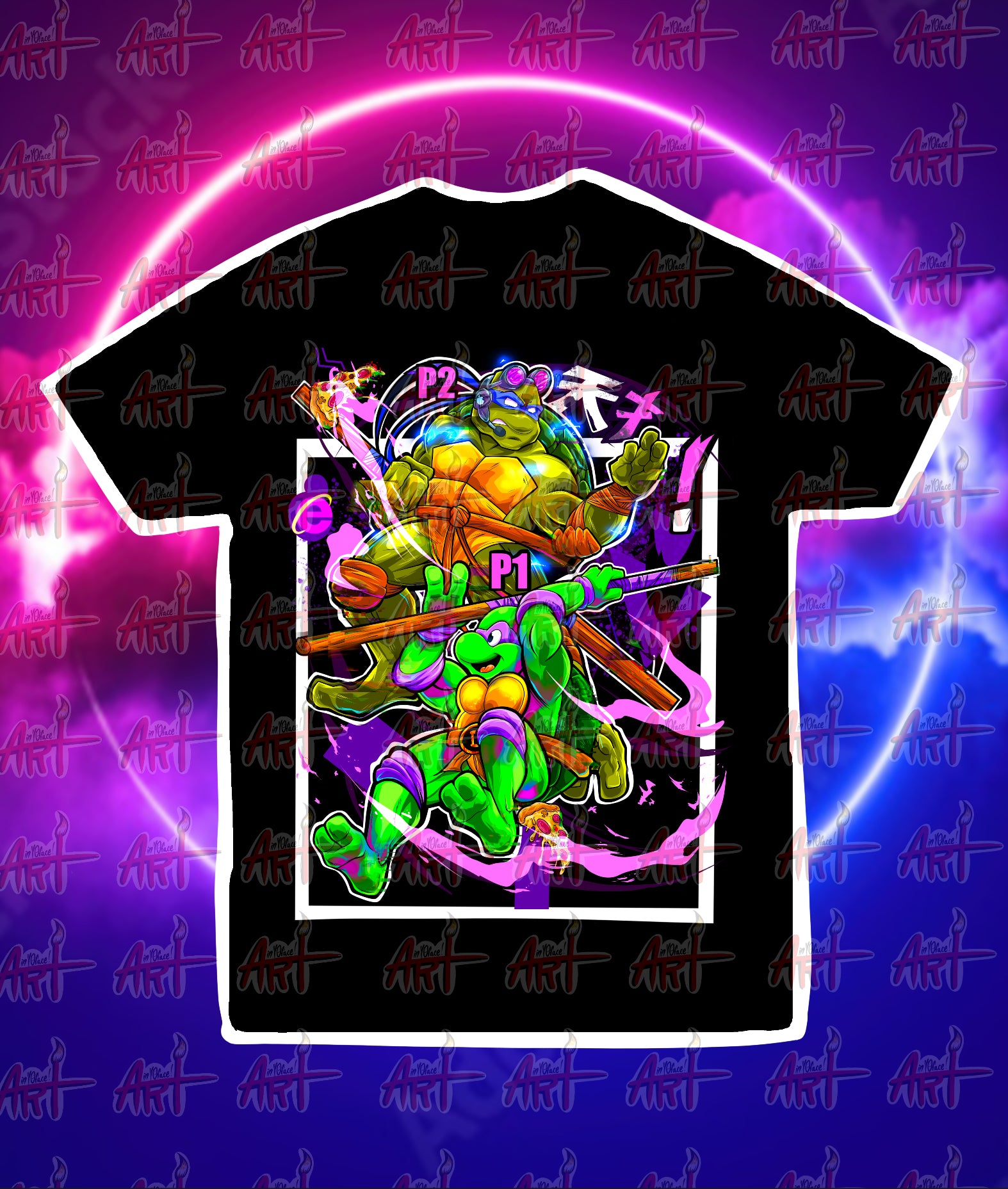 Purple Turtle Graphic Tee