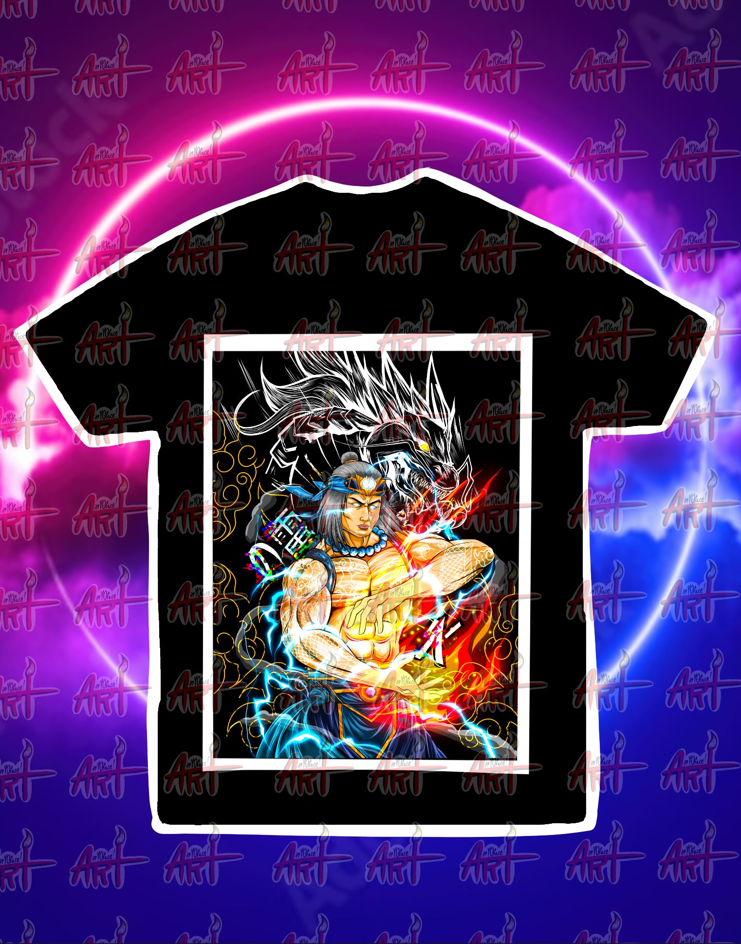 Fire And Lightning Graphic Tee