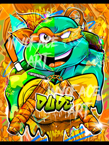 Orange turtle poster 2