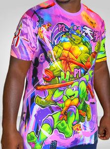 Purple Turtle Shirt AOP