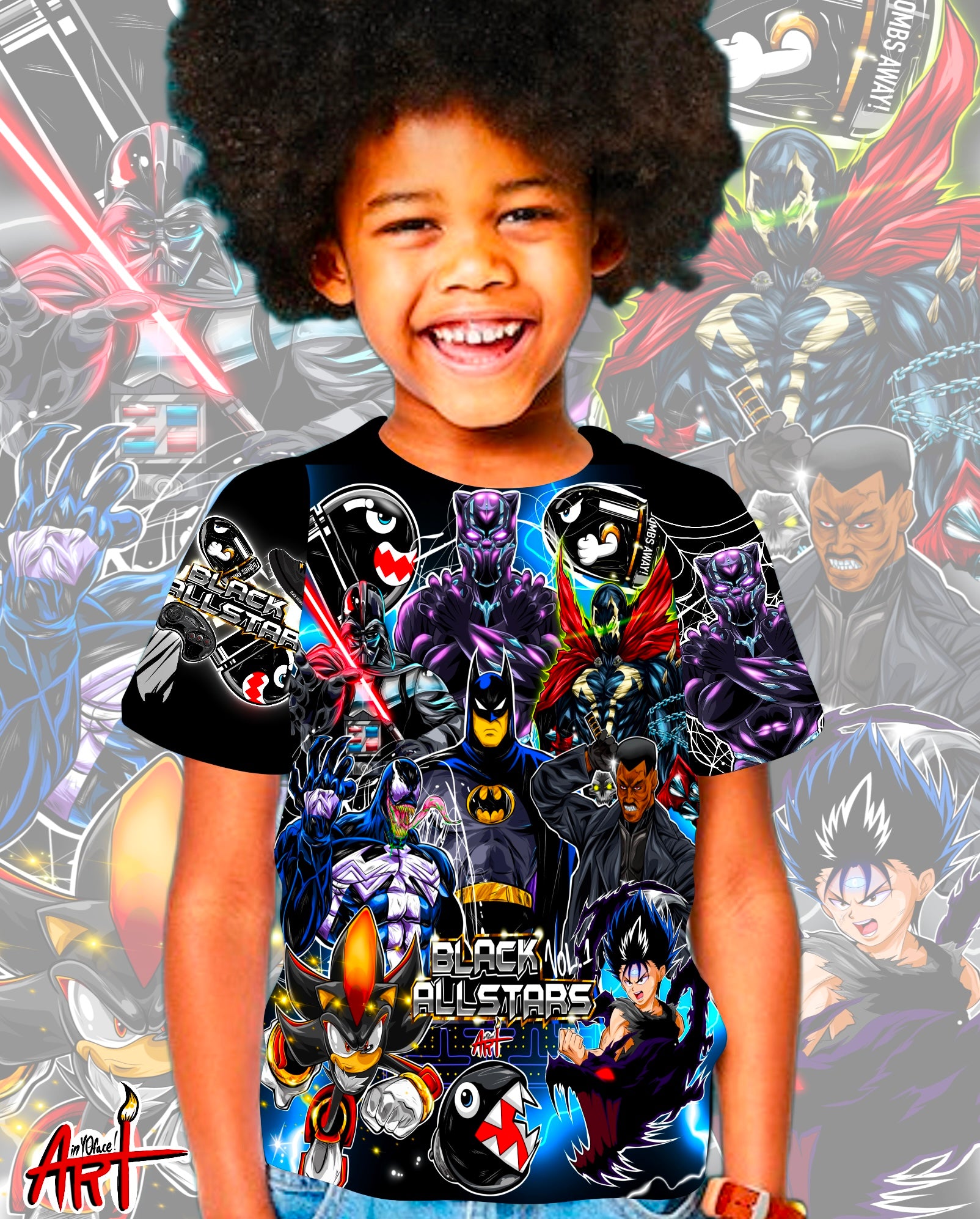 Youth Black All Stars Shirt Vol.1